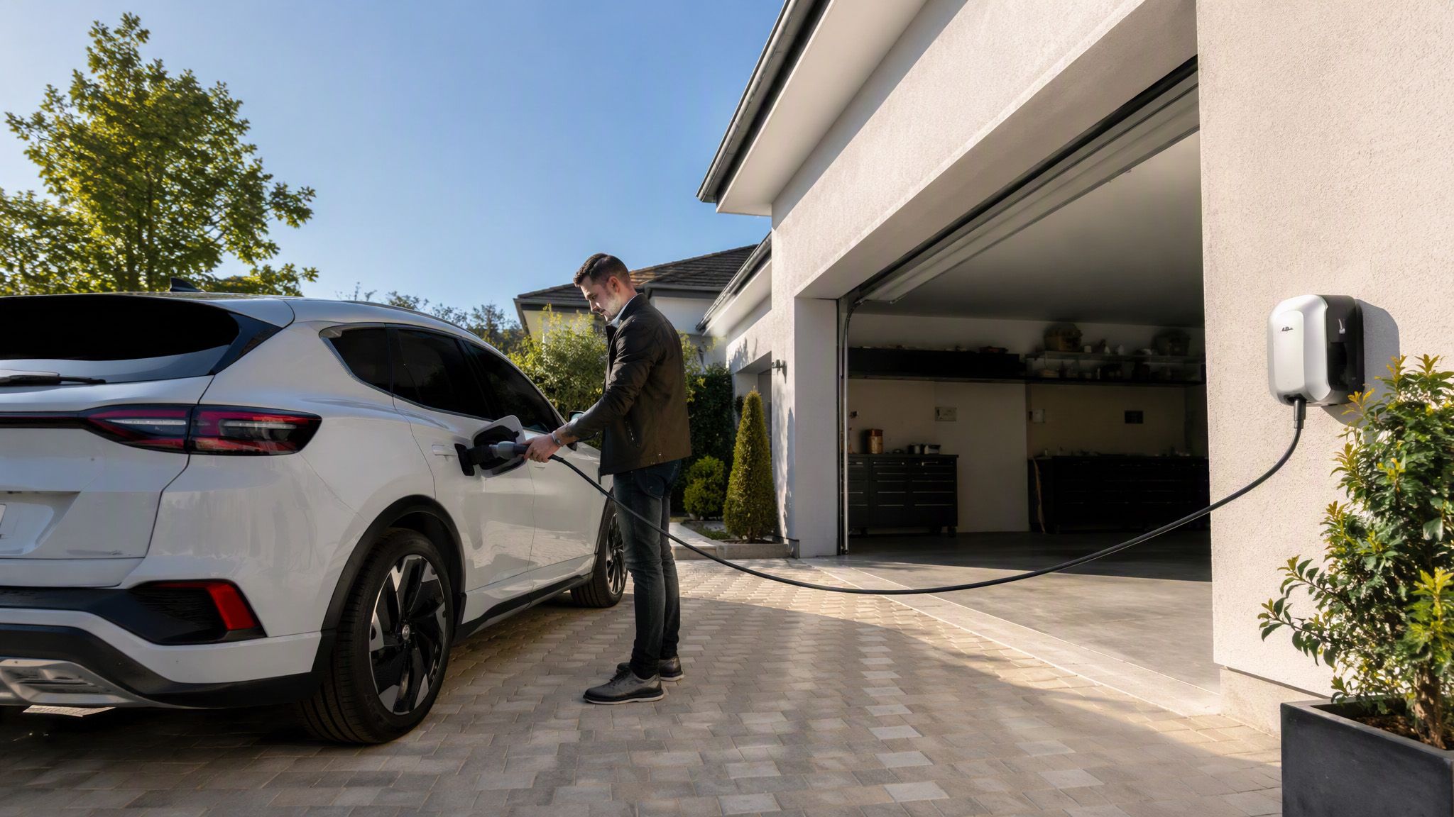 Home garage EV charging